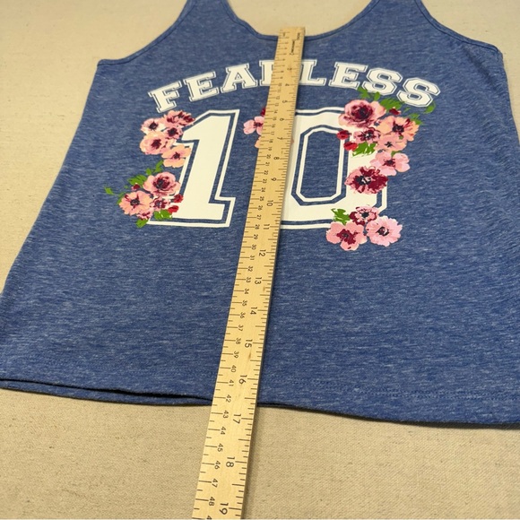 Fearless Blue Floral Women's Tank Top - Unbranded - Size Medium - Picture 10 of 14